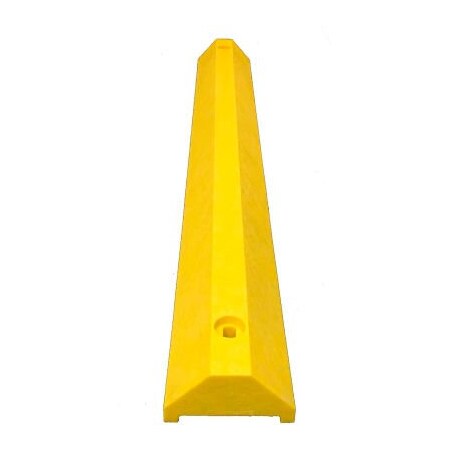 Plastics R Unique Ultra Parking Block w/Hardware, 3 1/4 in Height, 4 ft Length, Yellow ULTRA3648PBY